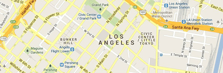 Map of Los Angeles Service Area