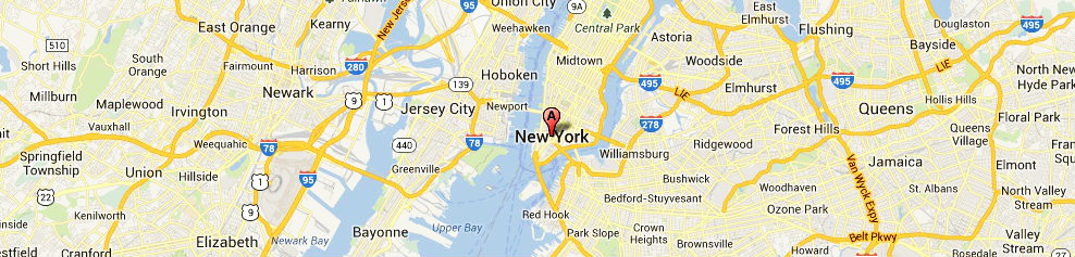 Map of New York NY Answering Service Coverage Area